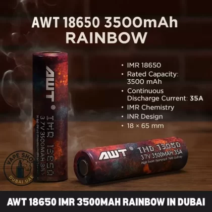 AWT 18650 IMR 3500mAh RAINBOW In Dubai