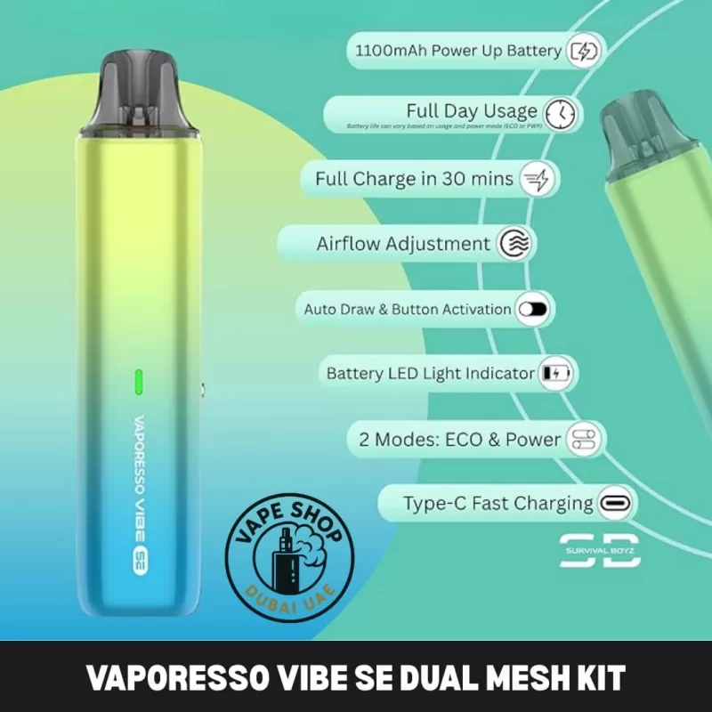 VAPORESSO Vibe SE Dual Mesh Kit In Dubai