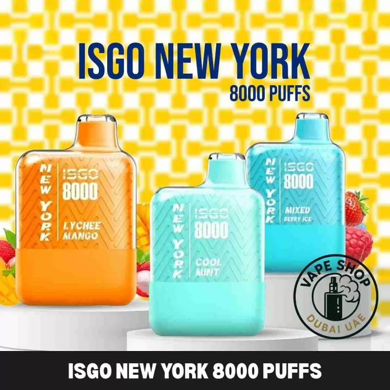 Isgo York 8000 Puffs Rechargeable Disposable Vape In UAE