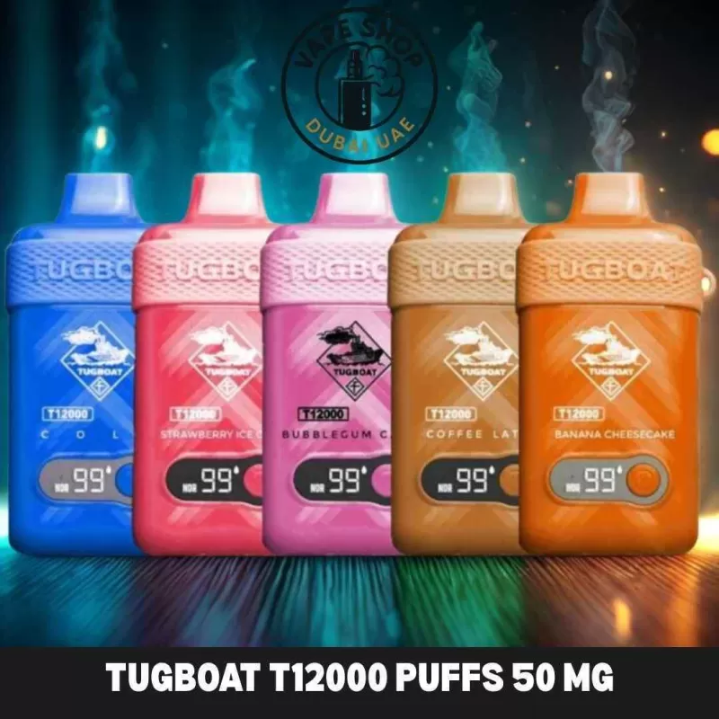 Tugboat T12000 puffs 50 MG rechargeable vape in Dubai uae