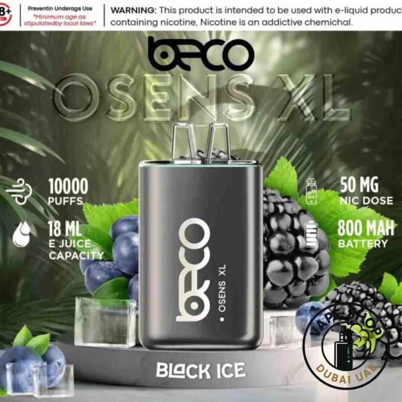 BECO Osens XL 10000 Puffs 50mg Nicotine Rechargeable Disposable Vape - Image 2