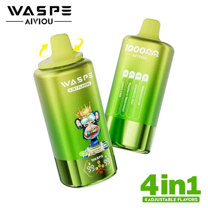 WASPE 4 in 1 100000 – 100K Puffs 56ml 1Ω*4 Mesh Coil Disposable Vape - Image 2