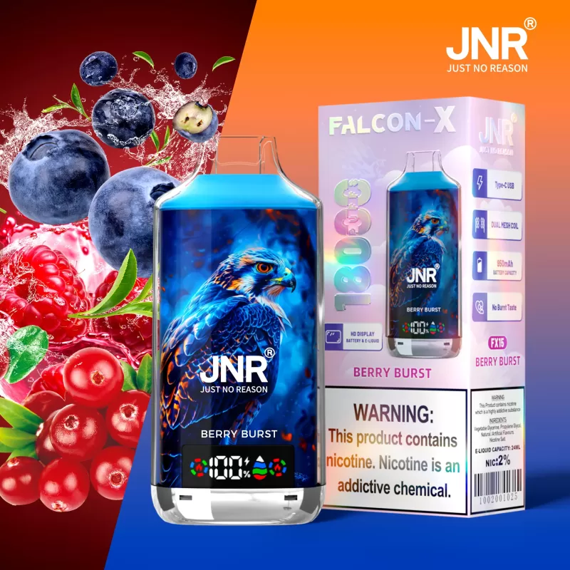 JNR Falcon-X 18000 – 18K Puffs 2% 5% Nicotine 0.6Ω Mesh Coil - Image 2