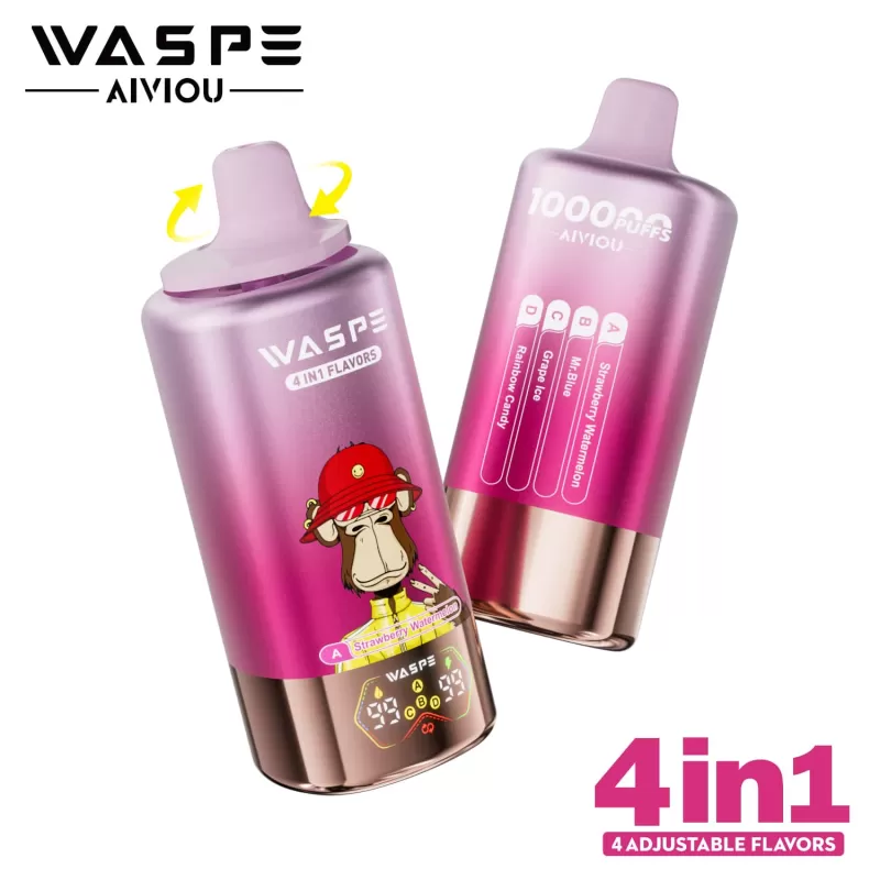 WASPE 4 in 1 100000 – 100K Puffs 56ml 1Ω*4 Mesh Coil Disposable Vape - Image 3