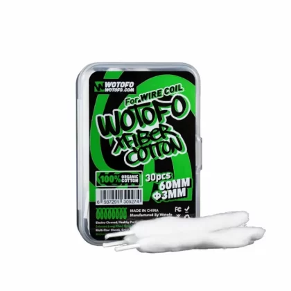 Wotofo Xfiber Organic Vape Cotton 3mm Aglet Tipped