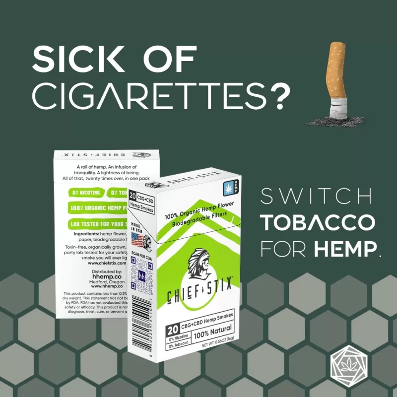 Chief Stix 20ct Hemp Smokes - Image 2