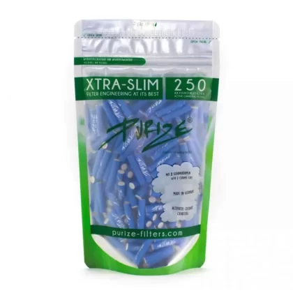 Purize – XTRA Slim Activated carbon filters 250 pcs (ø 5.9 mm x 26.9
