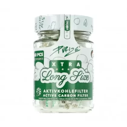 Purize – XTRA long size carbon filters 60 pcs (ø 6 mm x 40 mm)