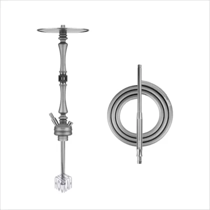 Shisha Hoob Mars Space Grey Stainless Steel