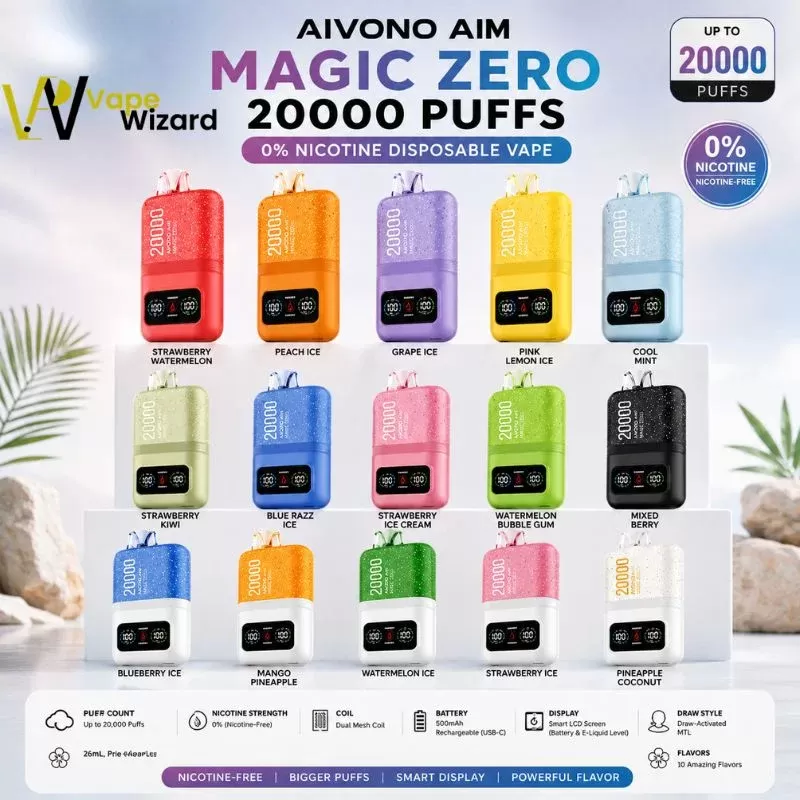Aivono Aim Magic Zero 20000 Puffs 0% Nicotine Disposable Vape