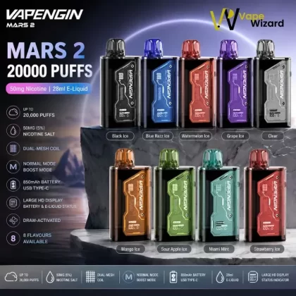 Vapengin Mars 2 20000 Puffs 50mg Disposable Vape