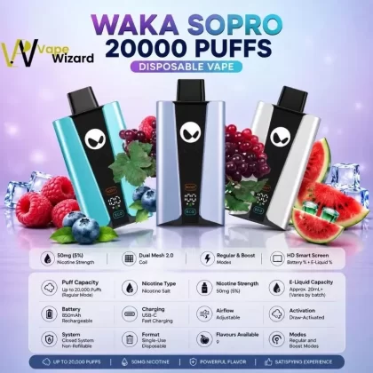 WAKA Sopro 20000 Puffs 50mg Disposable Vape
