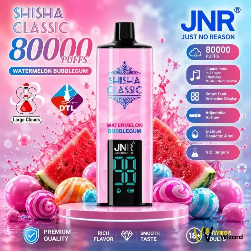 JNR Shisha Classic 80000 Puffs Disposable Vape 3mg in the UAE - Image 2