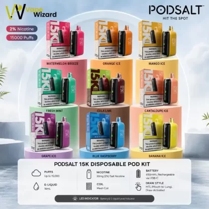 Pod Salt 15000 Puffs Disposable Vape 20mg in the UAE
