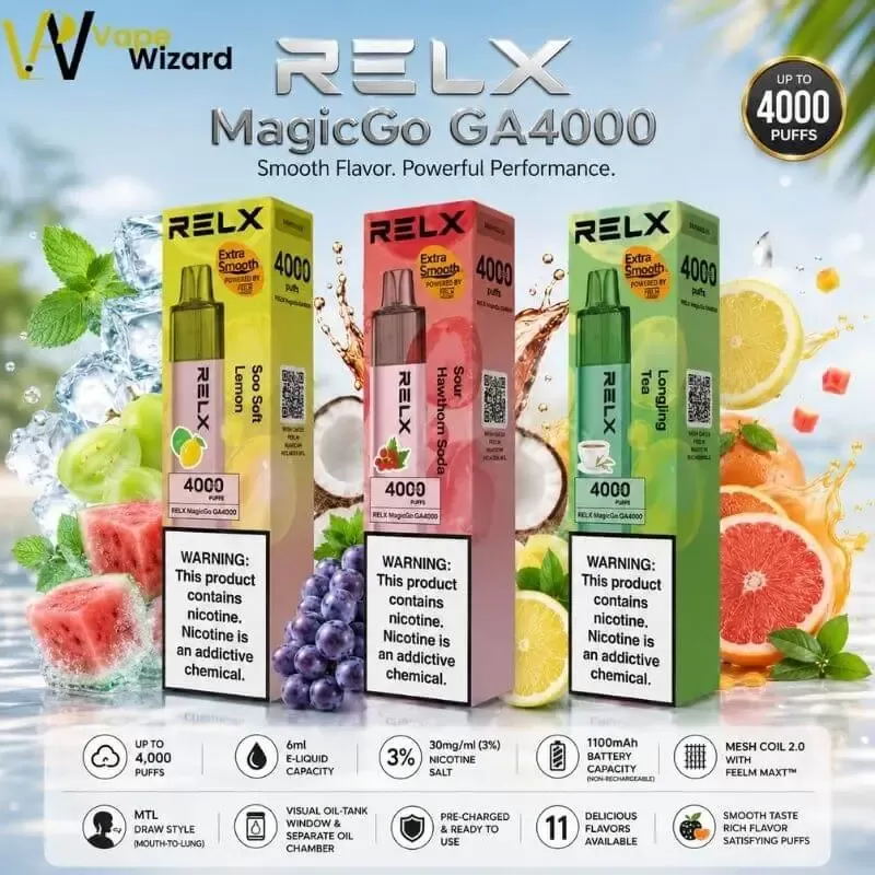 RELX MagicGo GA4000 Puffs Disposable Vape