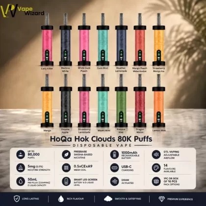 HoQa Hok Clouds 80K Puffs Disposable Vape