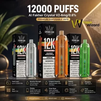 Al Fakher Crown Bar 12K Crystal V2 Disposable Vape