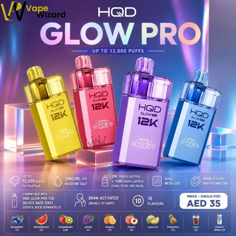 HQD Glow PRO 12000 Puffs Disposable Kit