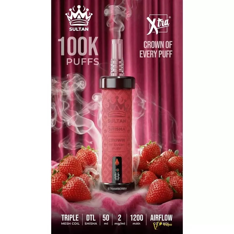 Sultan Xtra Shisha DTL 100K Puffs Disposable Vape - Image 3