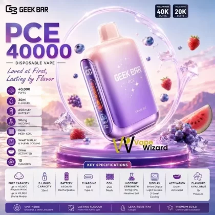 Geek Bar PCE 40000 Puffs Disposable Vape 50mg in the UAE