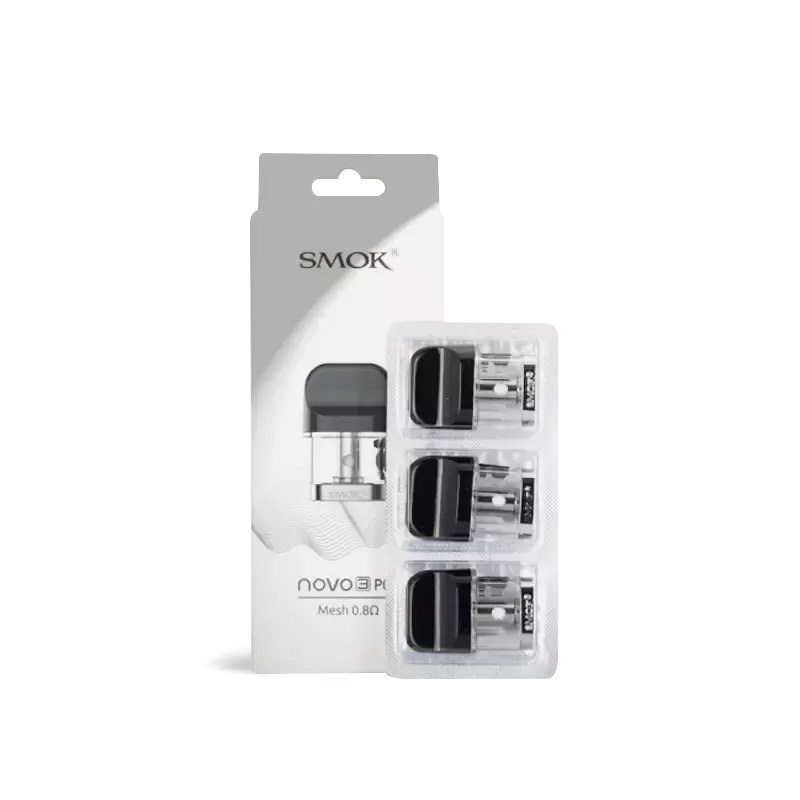 Smok Novo 3 Replacements Pods (Mesh 0.8Ω, 2mL, 3-Pack)