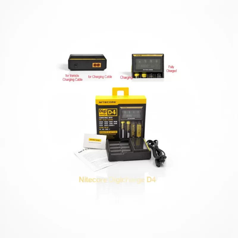 Nitecore D4 Intellicharger Cargador Inteligente 4 Bahías