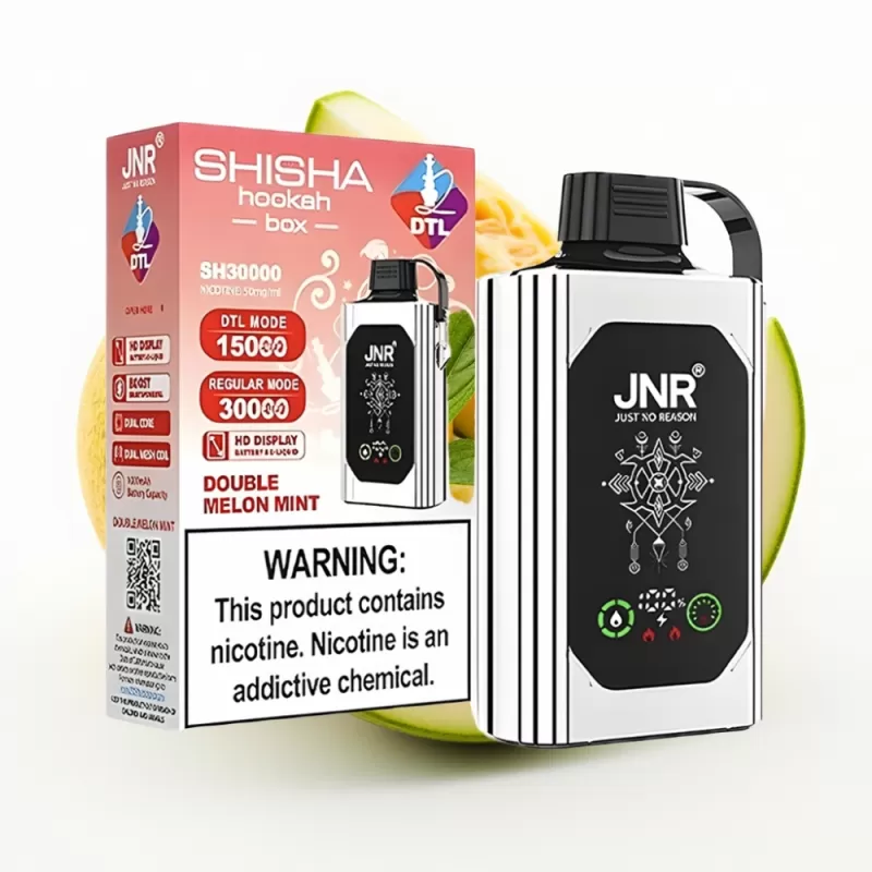 JNR Shisha Hookah Box 20500 Puffs 25ml 1000mAh Doble Melón Menta - Image 2