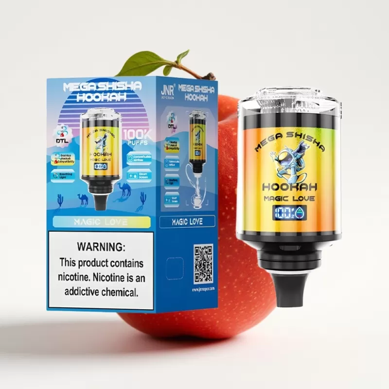 JNR Mega Shisha Hookah 100K 60ml 2200mAh Tipo-C Amor Mágico - Image 2