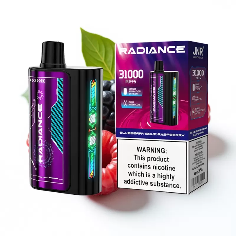 JNR Radiance 31000 Puffs 28ml ARÁNDANO FRAMBUESA ÁCIDA Dual Mesh - Image 2