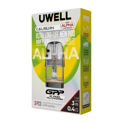 Uwell Caliburn GPP Alpha Cartridge 3ml (0.4/0.6/0.9/1.2 Ω)