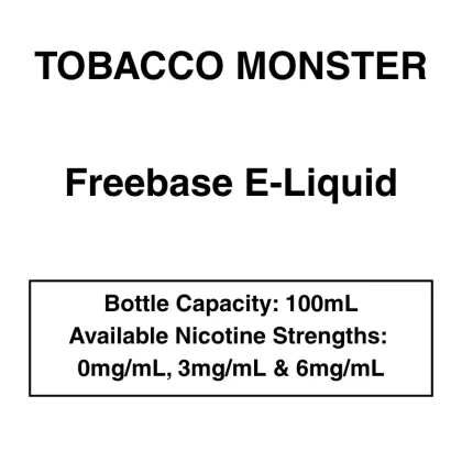 Tobacco Monster – Freebase E-Liquid – 100mL