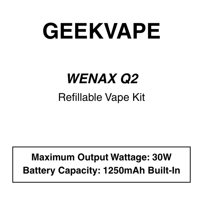 Geekvape – Wenax Q2 – Refillable Vape Kit