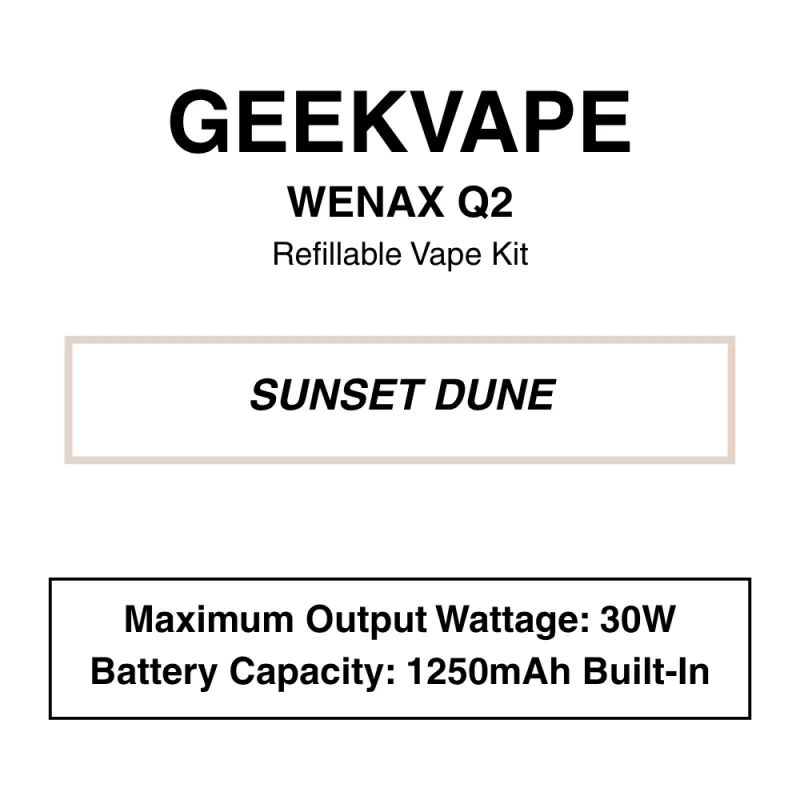 Geekvape – Wenax Q2 – Refillable Vape Kit - Image 2