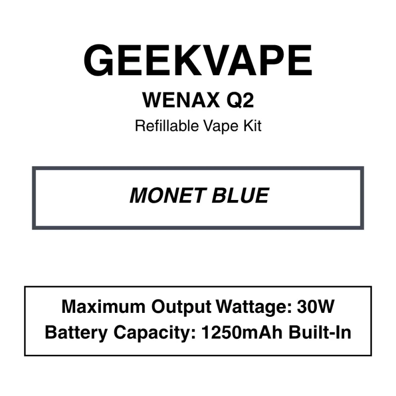 Geekvape – Wenax Q2 – Refillable Vape Kit - Image 3