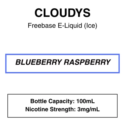Blueberry Raspberry – Cloudys Premium E- Liquid Freebase – 100mL