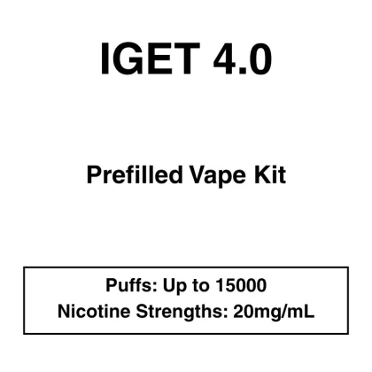 IGET – Bar Plus 4.0 – Prefilled Vape Kit – 20mg/mL Nicotine – 15000