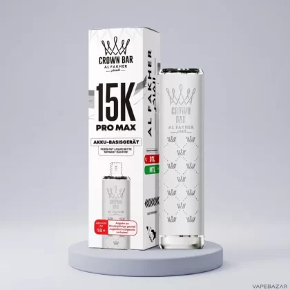 Al Fakher Crown Bar 15K Pro Max Basisgerät – Weiß