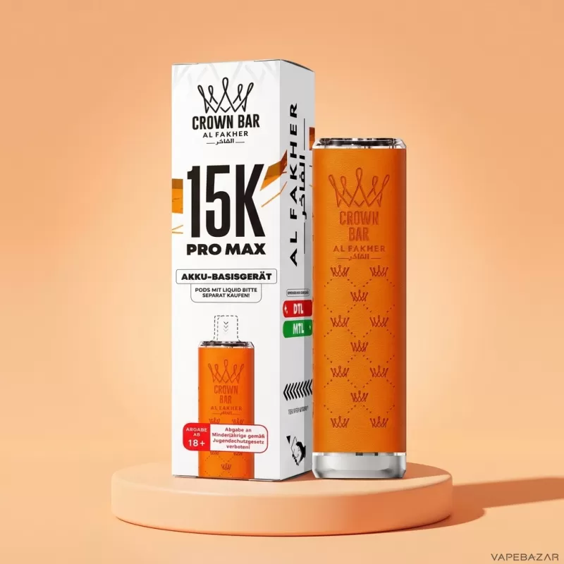 Al Fakher Crown Bar 15K Pro Max Basisgerät – Orange