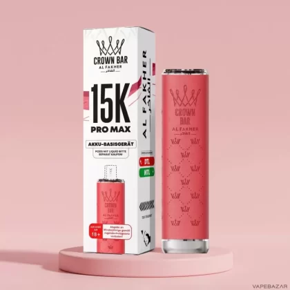 Al Fakher Crown Bar 15K Pro Max Basisgerät – Pink