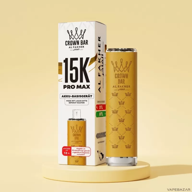 Al Fakher Crown Bar 15K Pro Max Basisgerät – Gelb