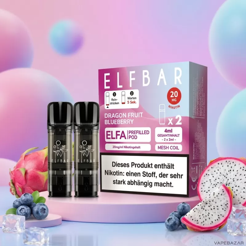 ELFBAR ELFA Pods Dragon Fruit Blueberry 20mg – 2er Pack