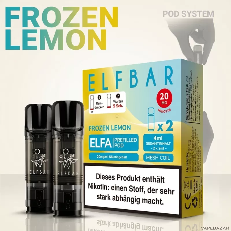 ELFBAR ELFA Pods Frozen Lemon 20mg – 2er Pack - Image 2