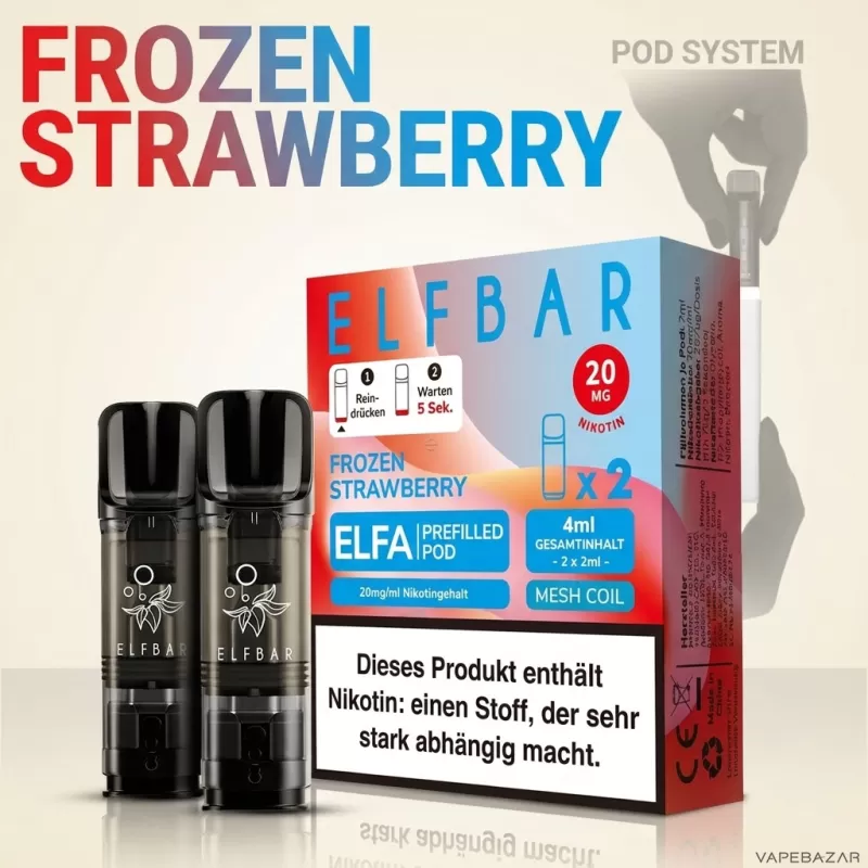ELFBAR ELFA Pods Frozen Strawberry 20mg – 2er Pack - Image 2