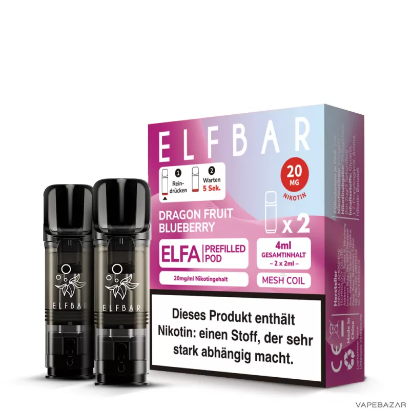 ELFBAR ELFA Pods Dragon Fruit Blueberry 20mg – 2er Pack - Image 3