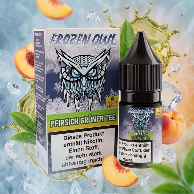 Frozen OWL Nikotinsalz Liquid – Pfirsich Grüner Tee