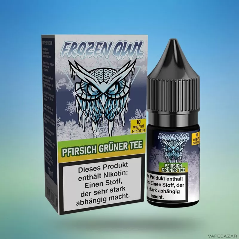 Frozen OWL Nikotinsalz Liquid – Pfirsich Grüner Tee - Image 2