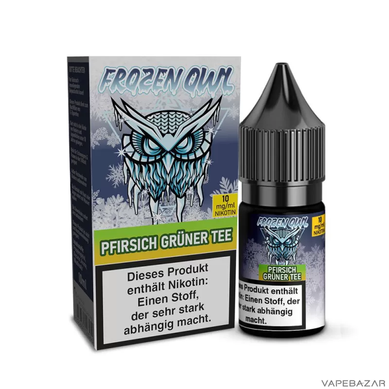 Frozen OWL Nikotinsalz Liquid – Pfirsich Grüner Tee - Image 3