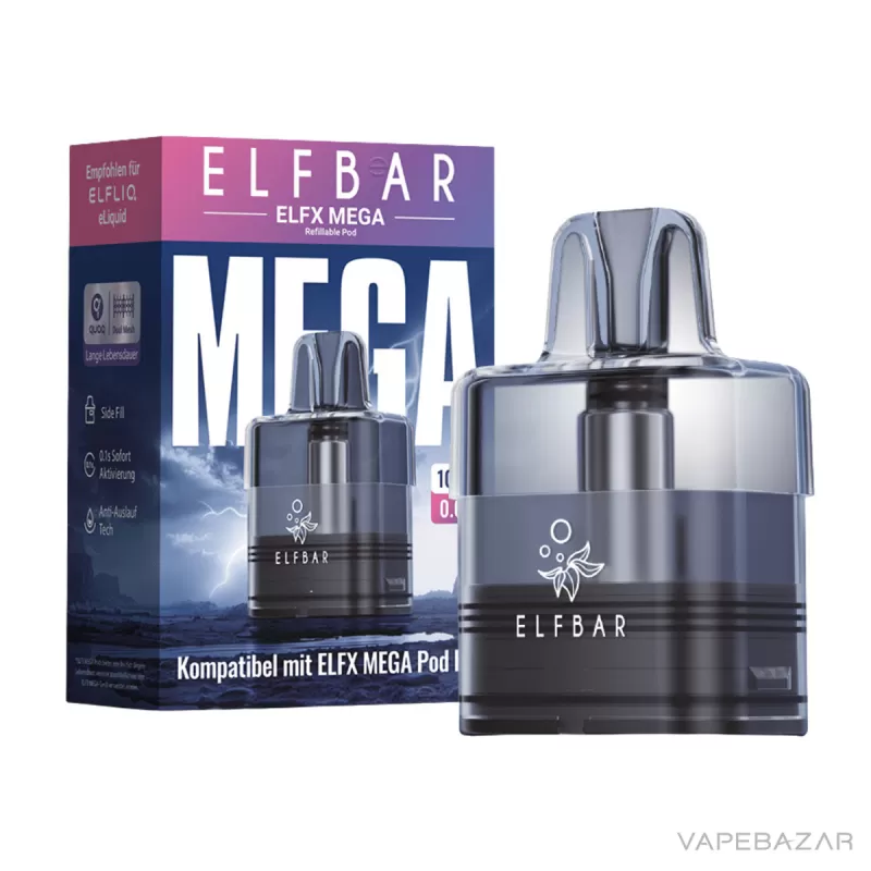 Elfbar ELFX MEGA – Leerpod – 10ml – 0.6Ω | 0.8Ω