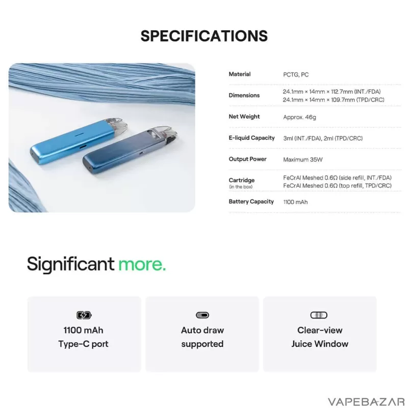 Uwell Caliburn G4 Mini Kit – Paddy Green - Image 2