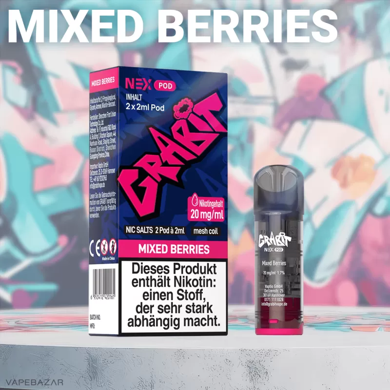 Grabit Nex Pods – Mixed Berries (2er Pack) (ELFA Kompatibel) - Image 2